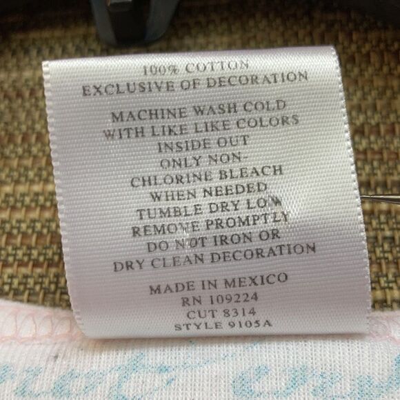 Studio Collection cotton long sleeve tee shirt pastel butterfly print - Picture 3 of 4